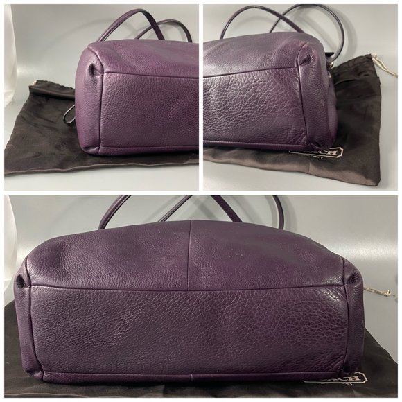 Coach #26224 Madison Leather Phoebe Shoulder Bag, Purple - Picture 14 of 14